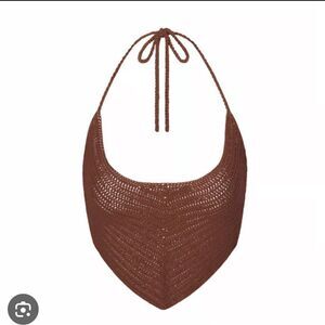NWT SKIMS Crochet Swim Handkerchief top
